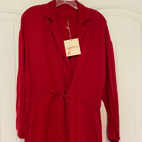 Mara Hoffman Swim, Red, Cotton, Maxi-Dress - Picture 2 of 12